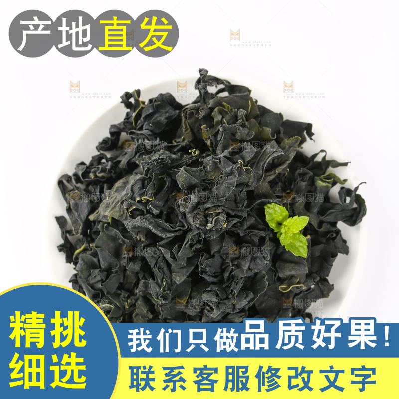 白底上的裙带菜
