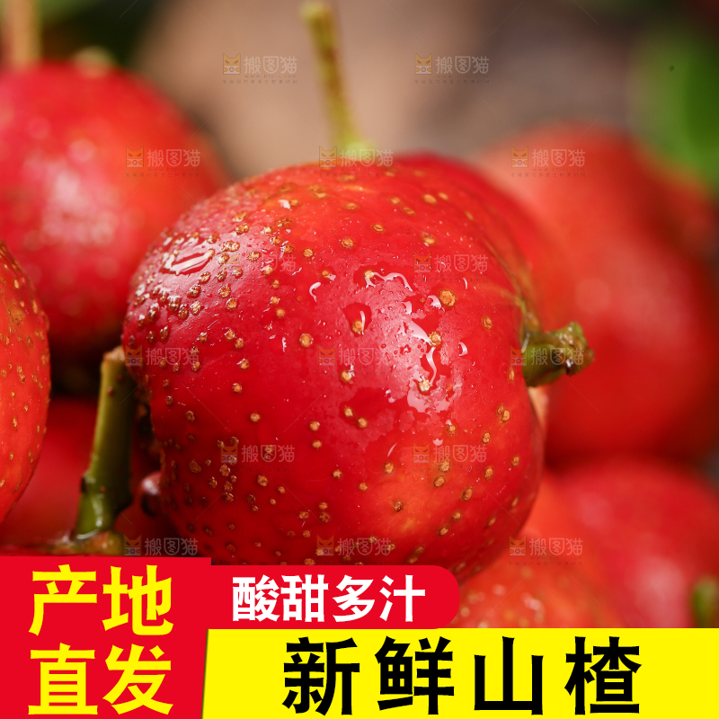 深底上的新鲜山楂