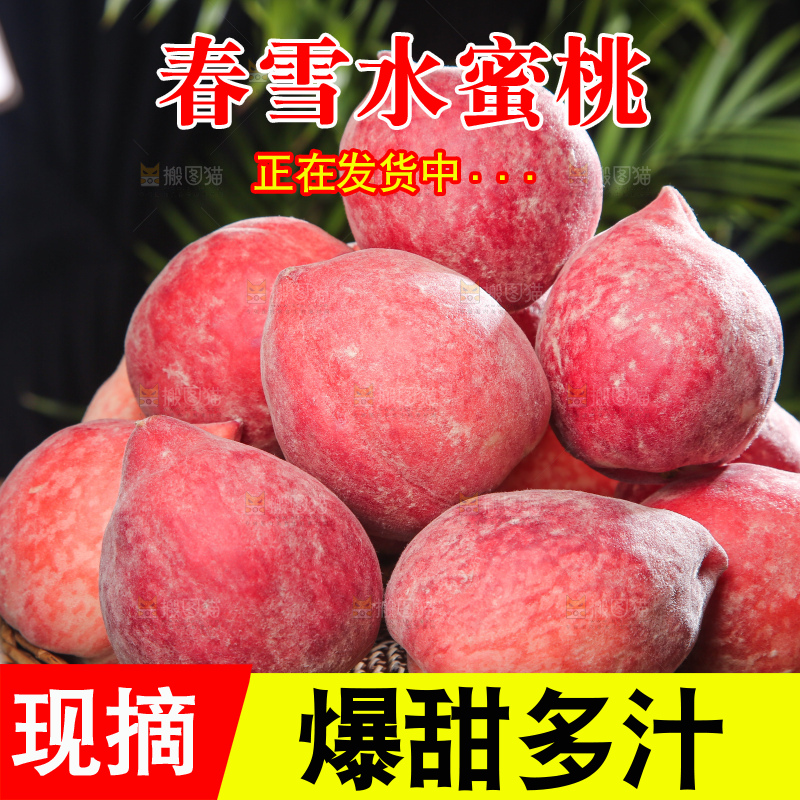 深底上的春雪水蜜桃