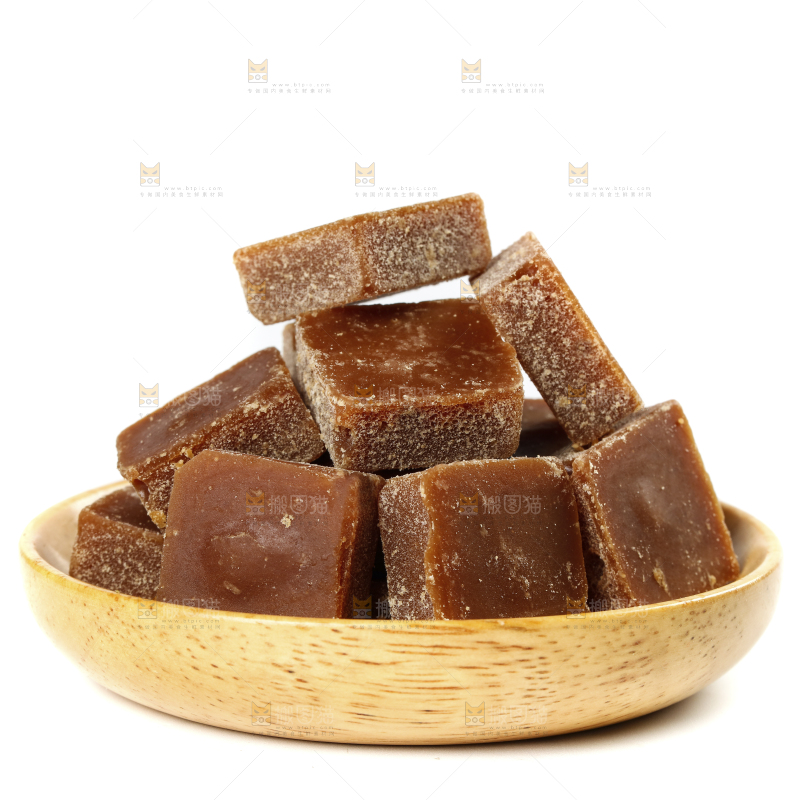 白底上的红糖块