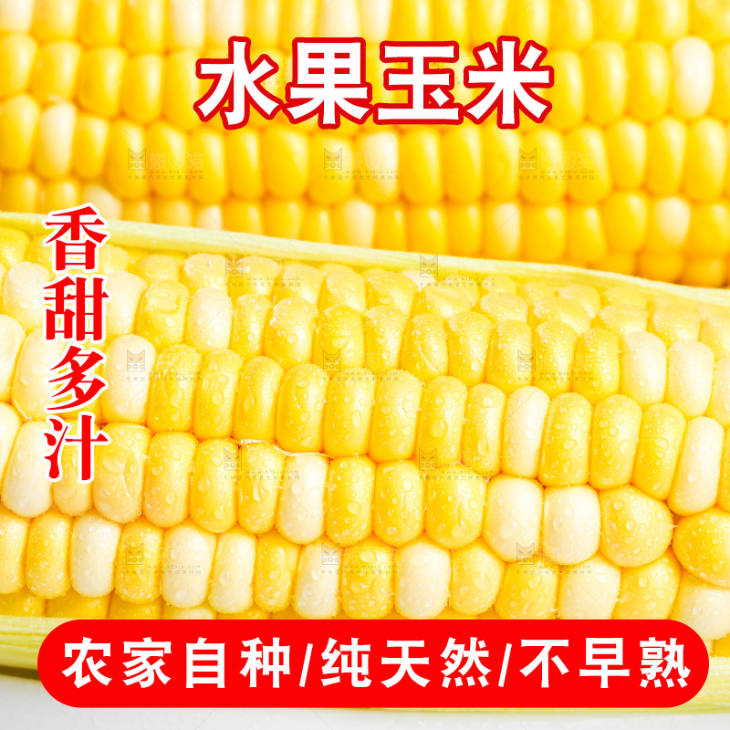 浅底放着水果玉米