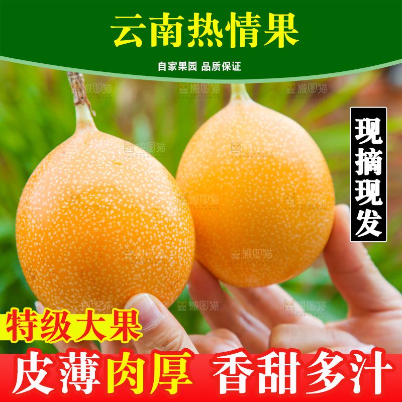 手里拿着热情果