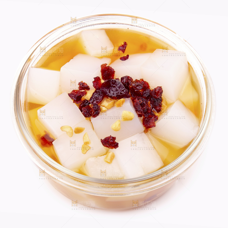 碗里的红糖凉粉