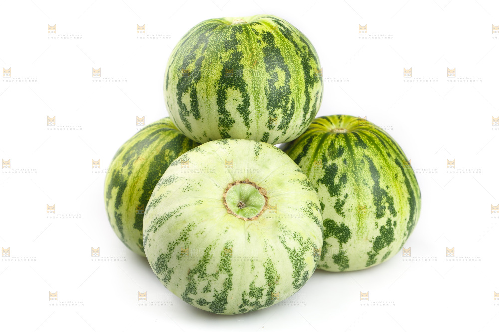 白底上的花蕾甜瓜