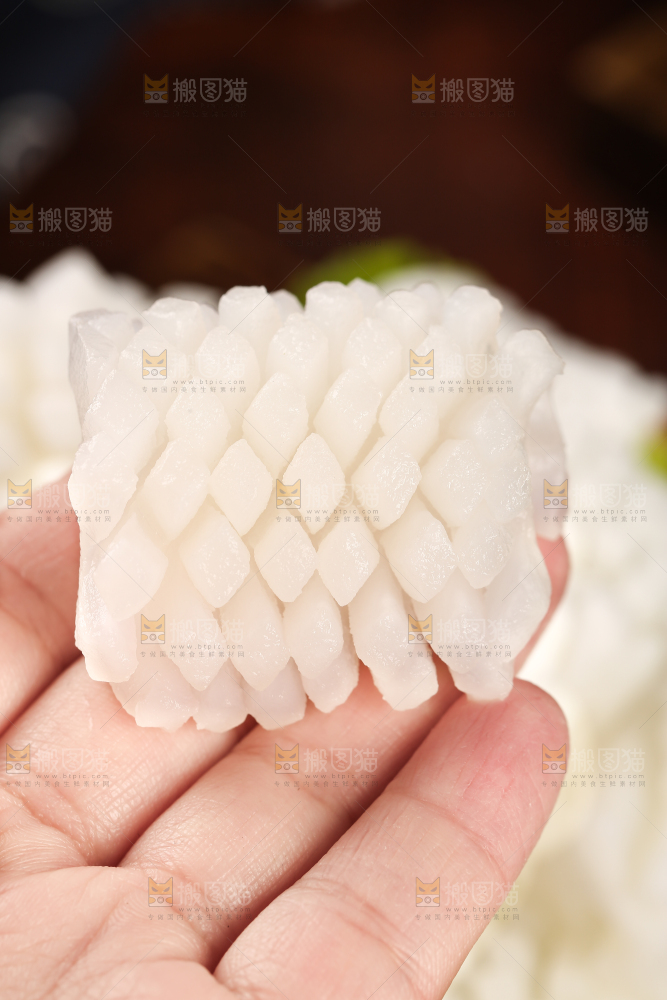 深底上的鱿鱼花