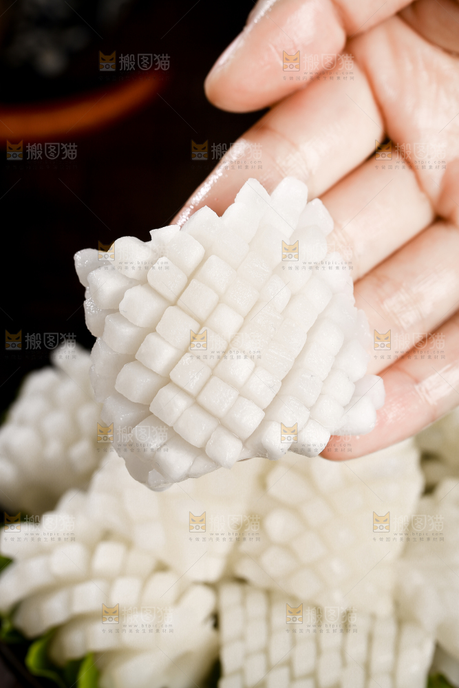 深底上的鱿鱼花