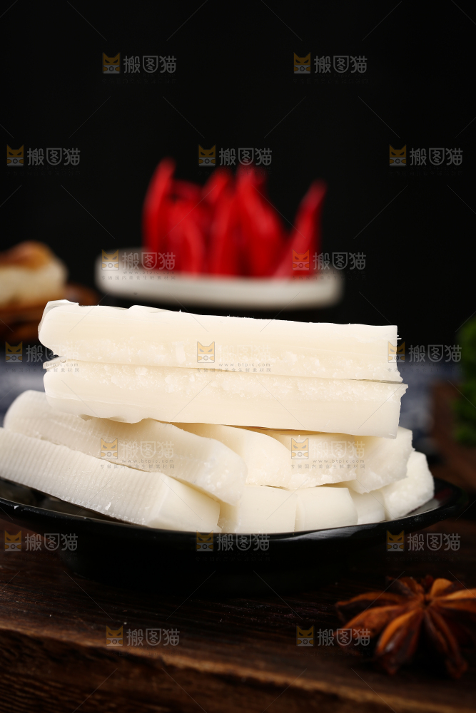 深底上的年糕