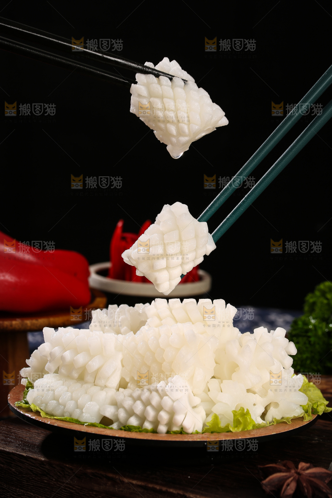 深底上的鱿鱼花