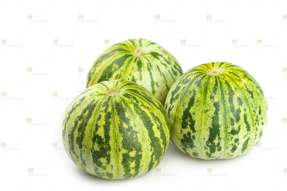 白底上的花蕾甜瓜