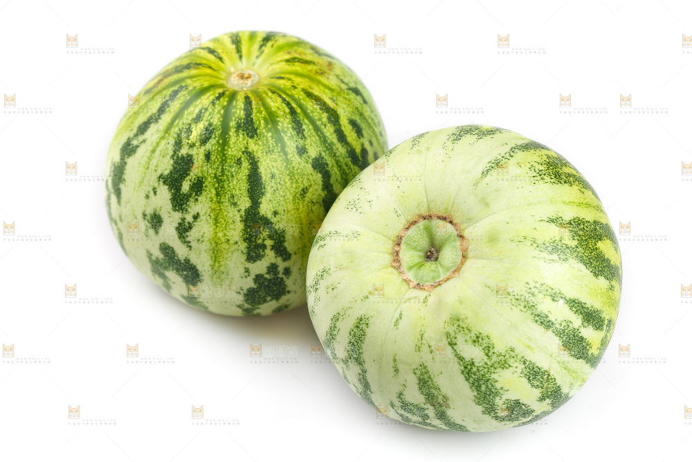 白底上的花蕾甜瓜