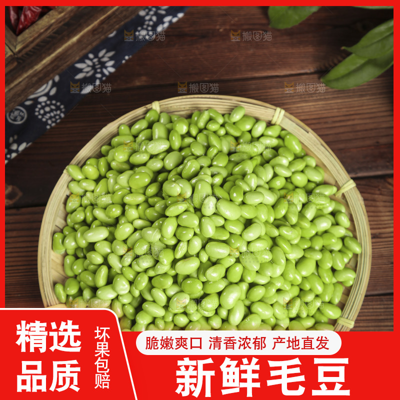 深底上的毛豆