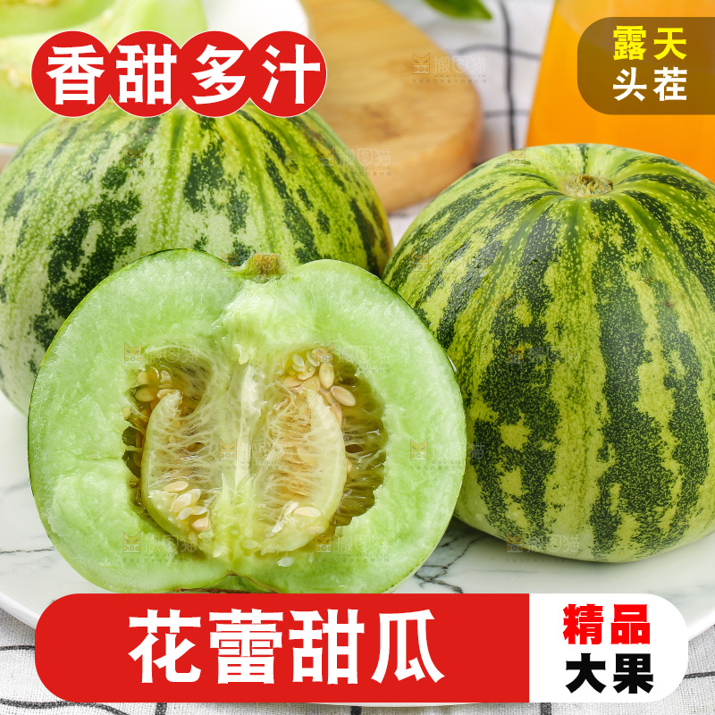 浅底上的花蕾甜瓜