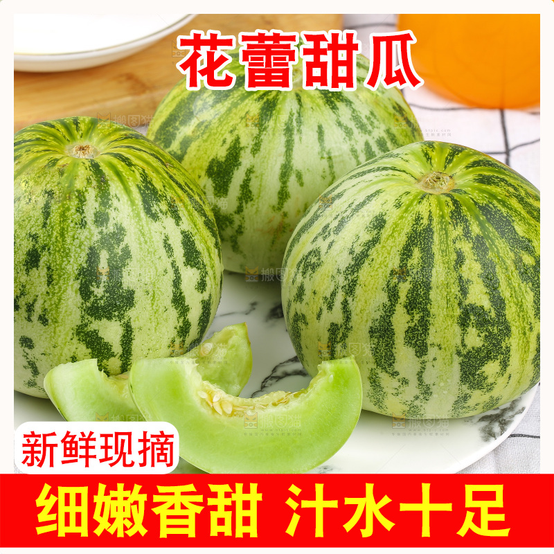 浅底上的花蕾甜瓜