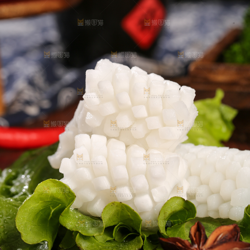 深底上的鱿鱼花