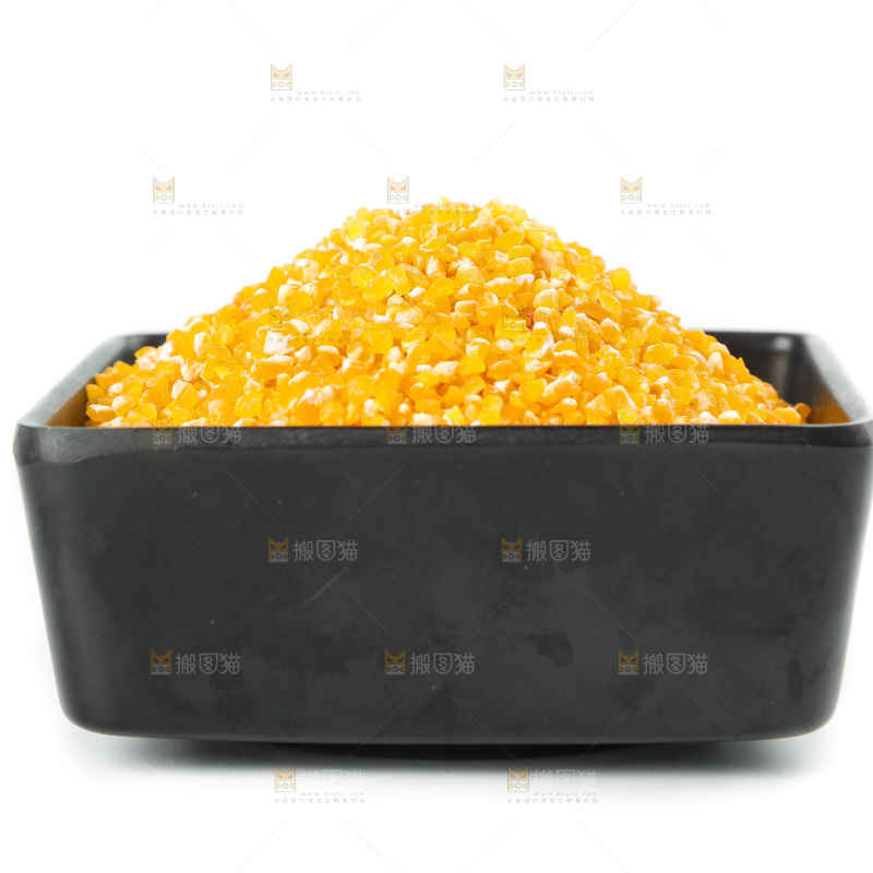白底上的玉米碴