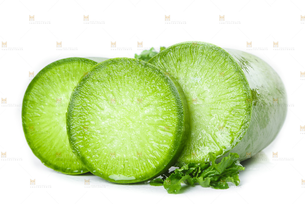 白底上的沙窝萝卜