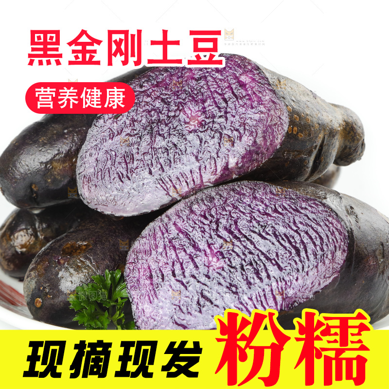 白底上的紫土豆
