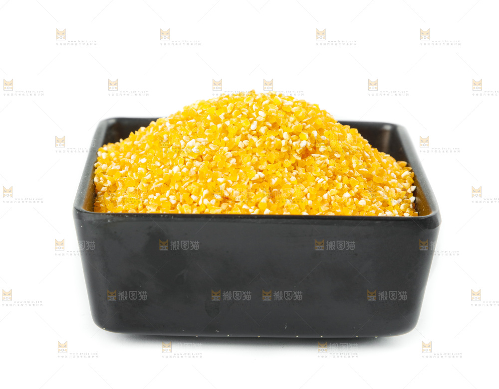 白底上的玉米碴
