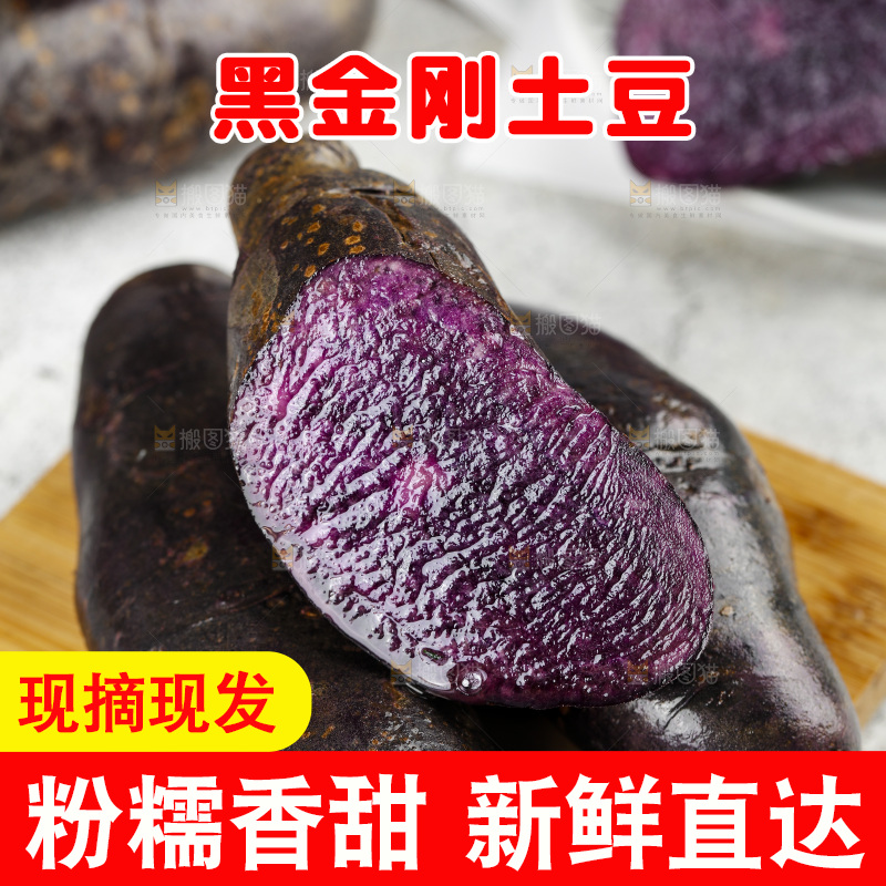 浅底上的紫土豆