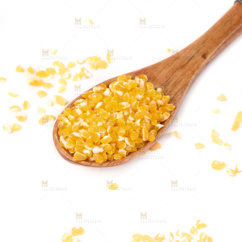 白底上的玉米碴