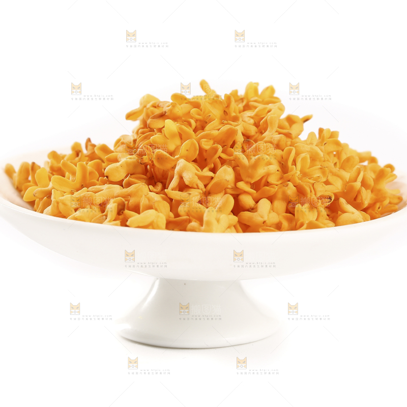 白底上的桂花