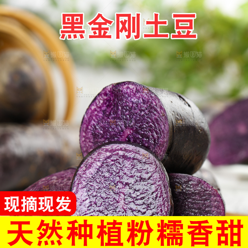 浅底上的紫土豆