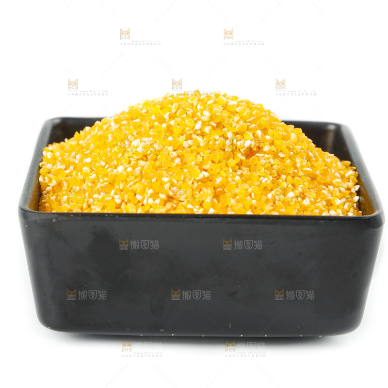 白底上的玉米碴