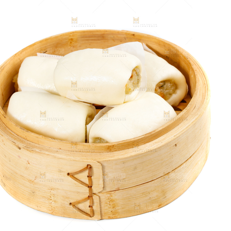 白底上的糯米卷