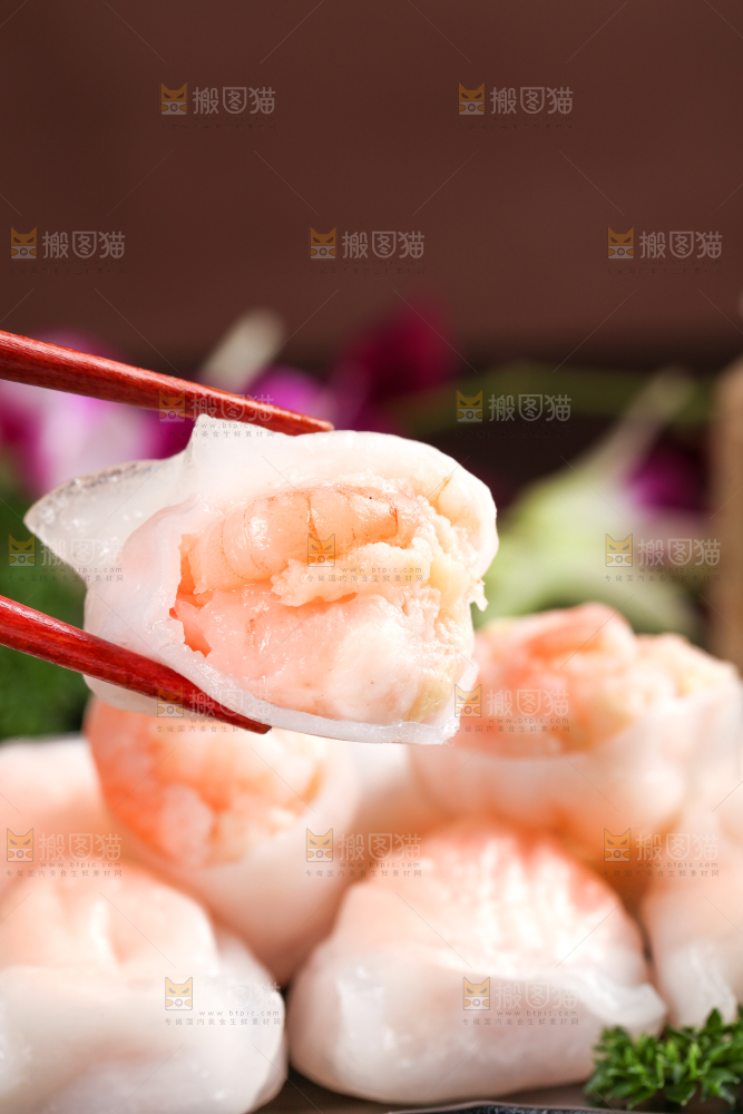 深底上的虾饺