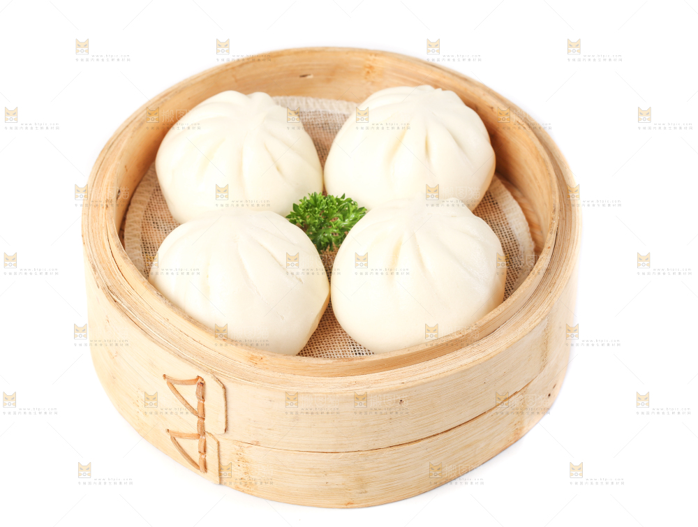 白底上的滑肉包