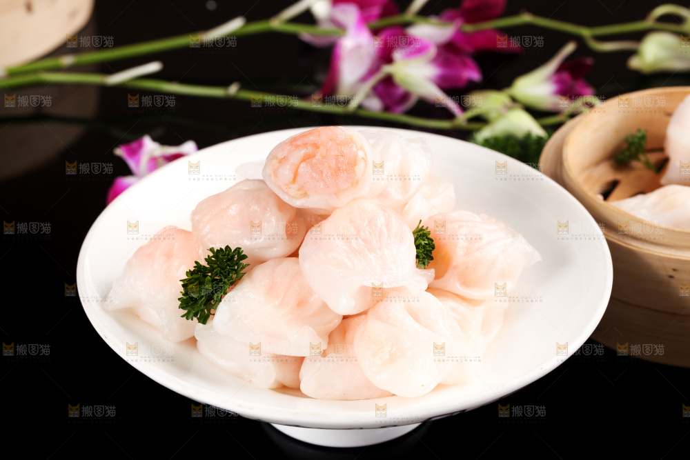 深底上的虾饺