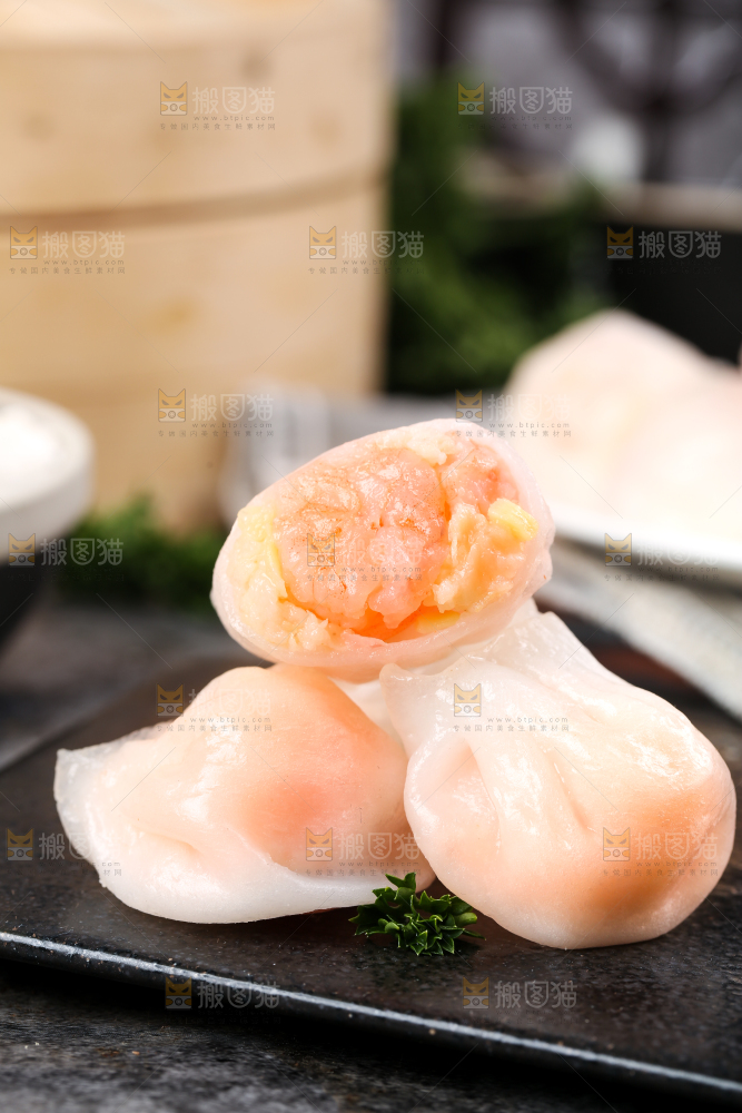 深底上的虾饺