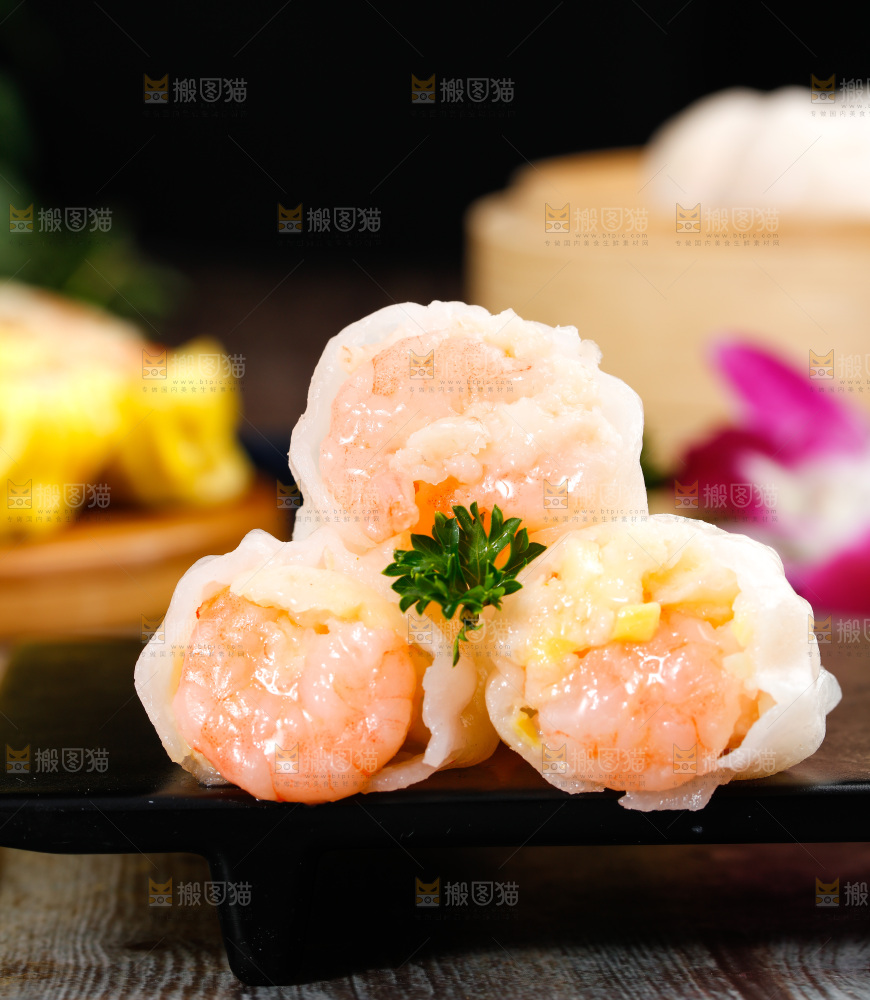 深底上的虾饺