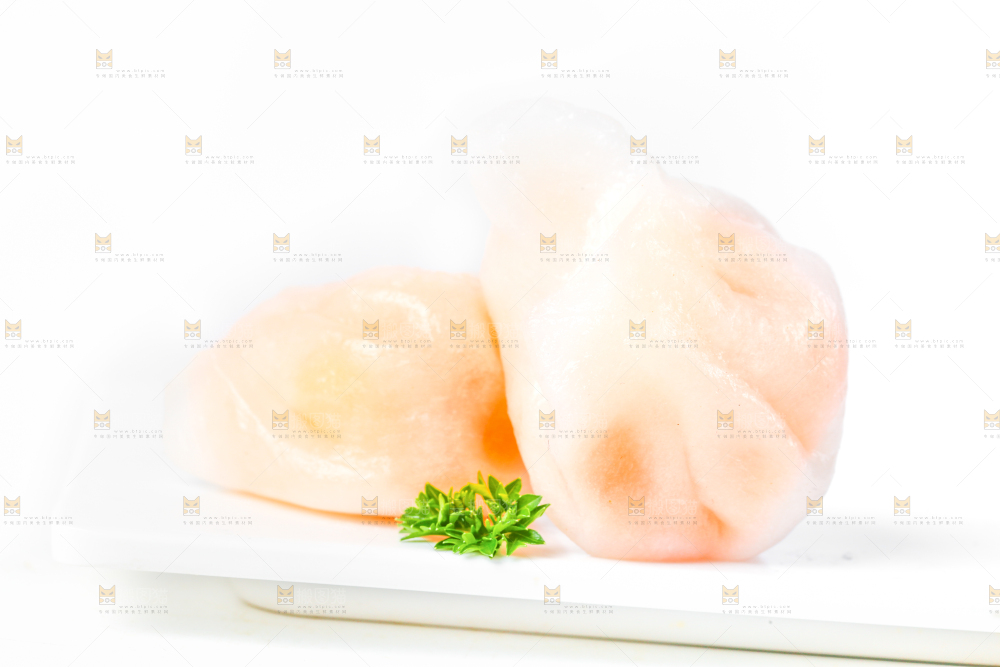 白底上的虾饺