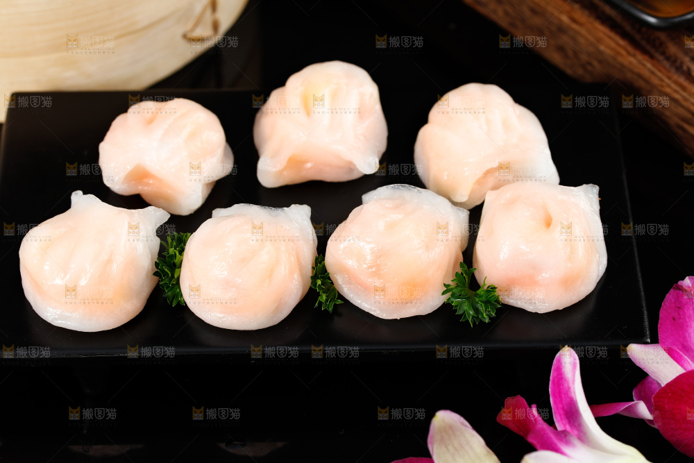 深底上的虾饺