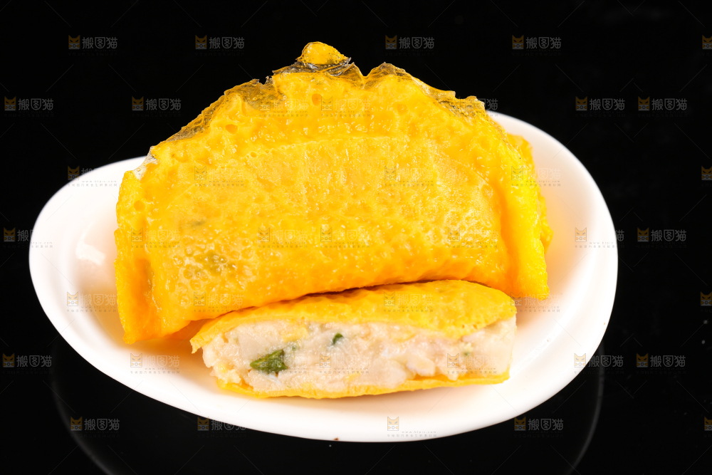 深底上的蛋饺