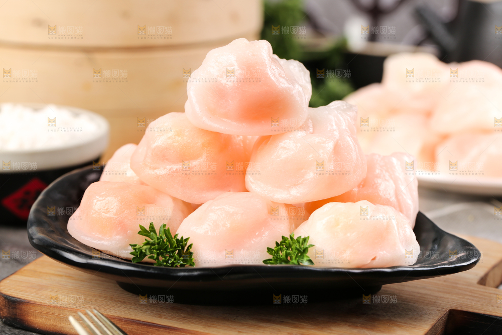 深底上的虾饺