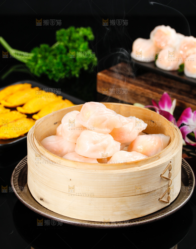 深底上的虾饺