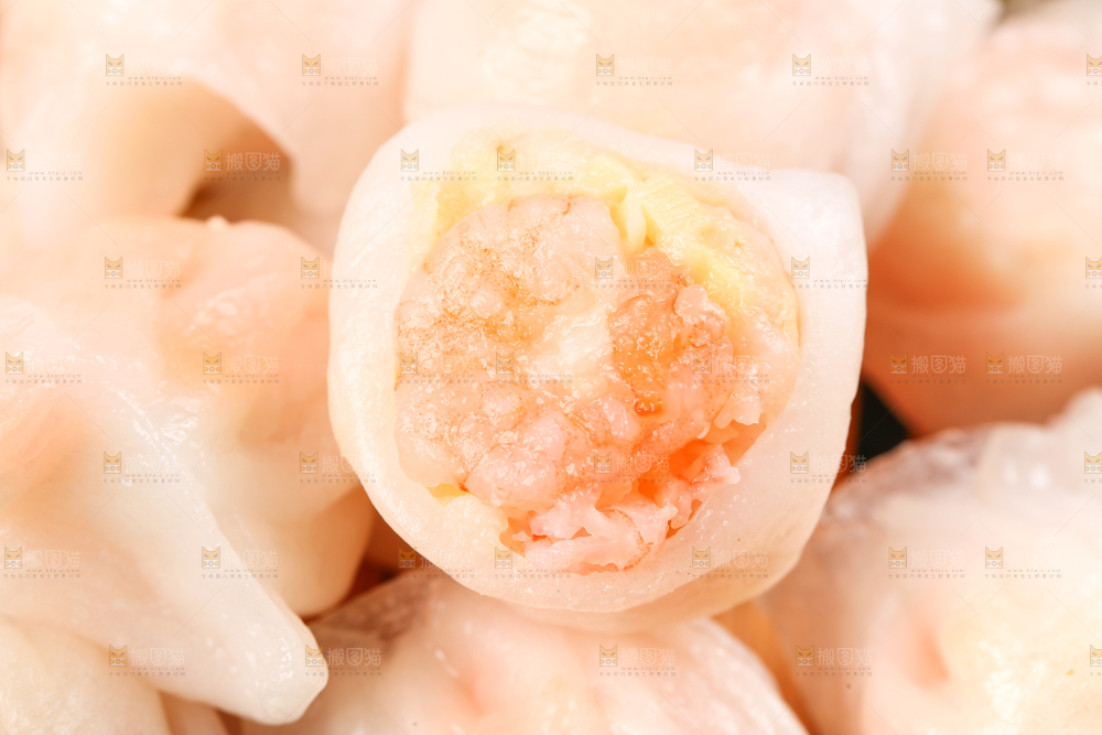 深底上的虾饺