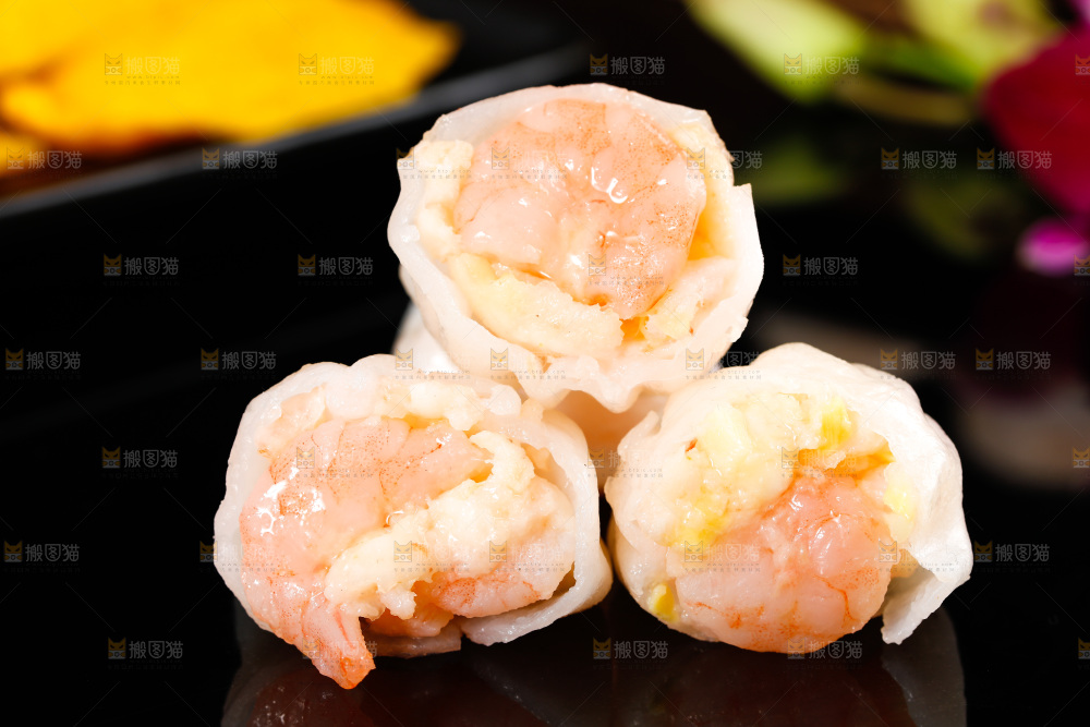 深底上的虾饺