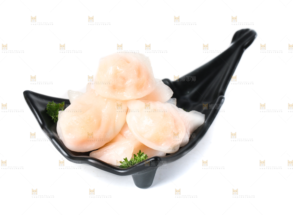 白底上的虾饺