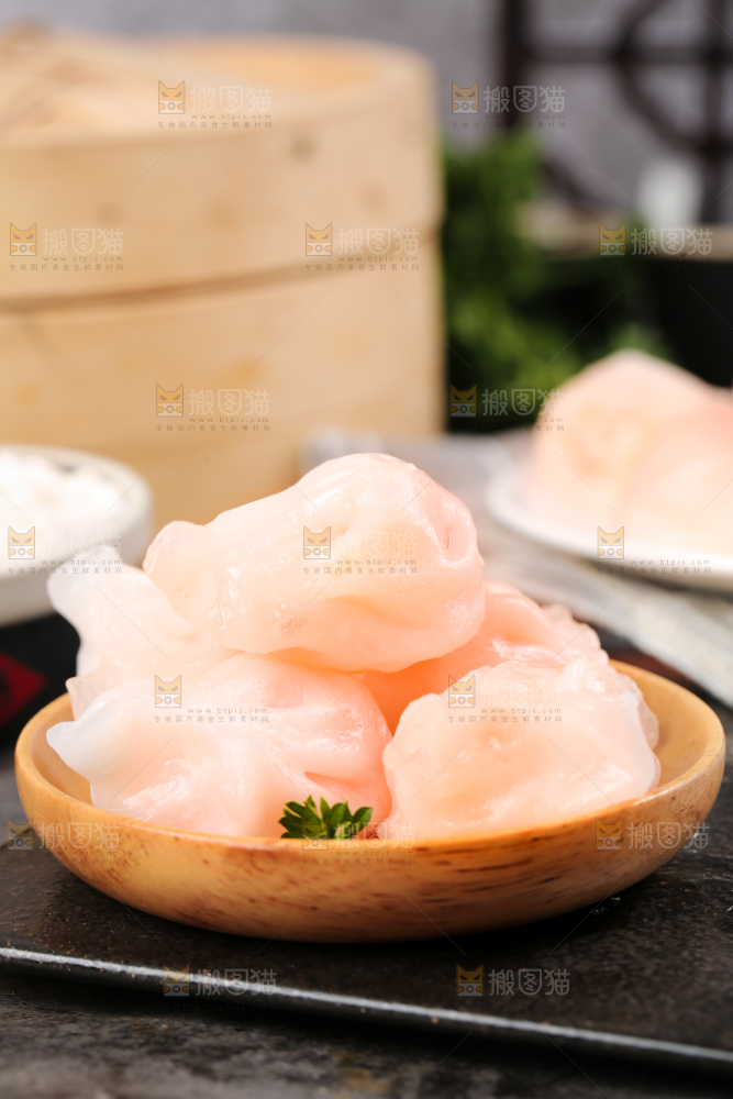 深底上的虾饺