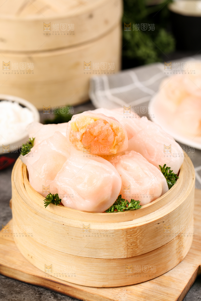 深底上的虾饺