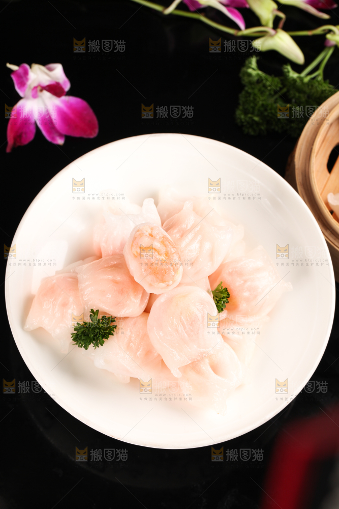 深底上的虾饺