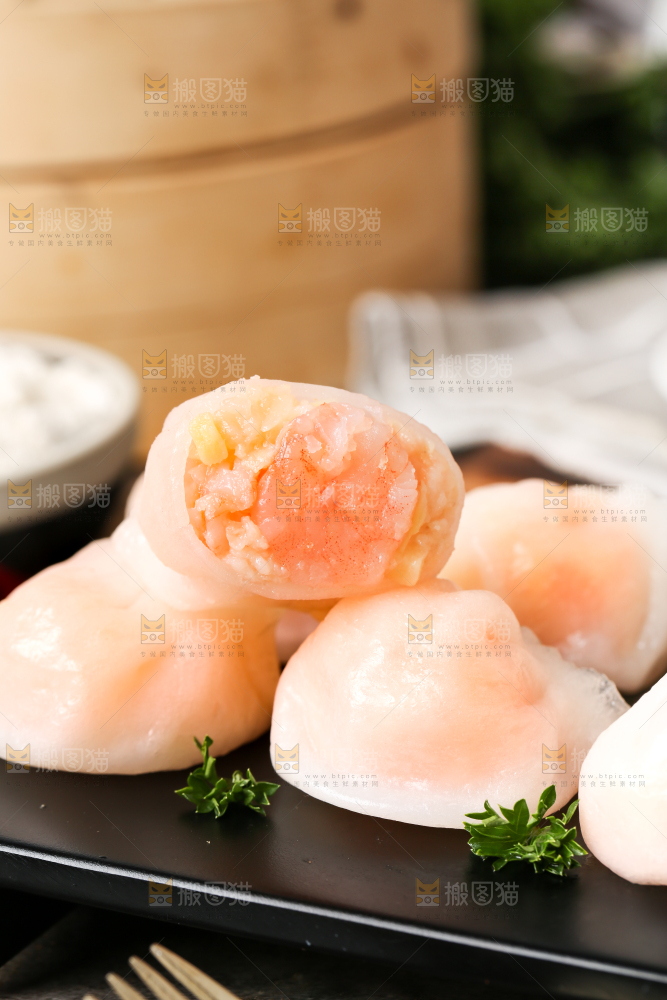深底上的虾饺