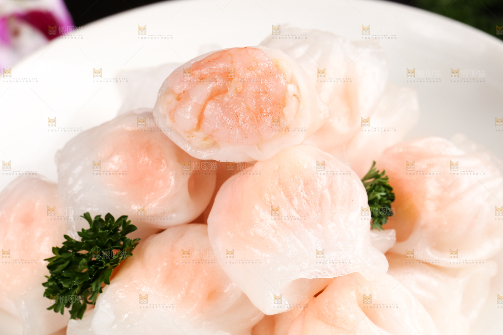 深底上的虾饺