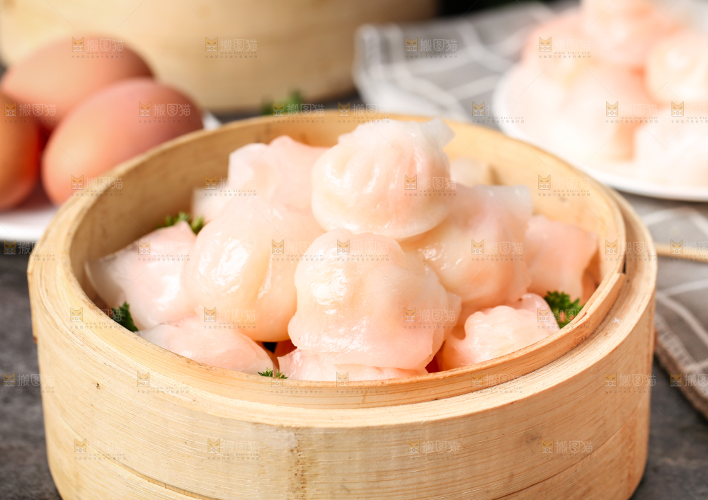 深底上的虾饺
