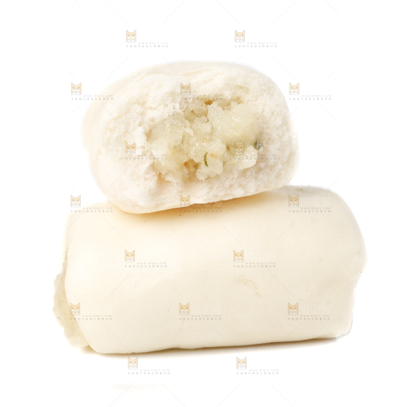 白底上的糯米卷