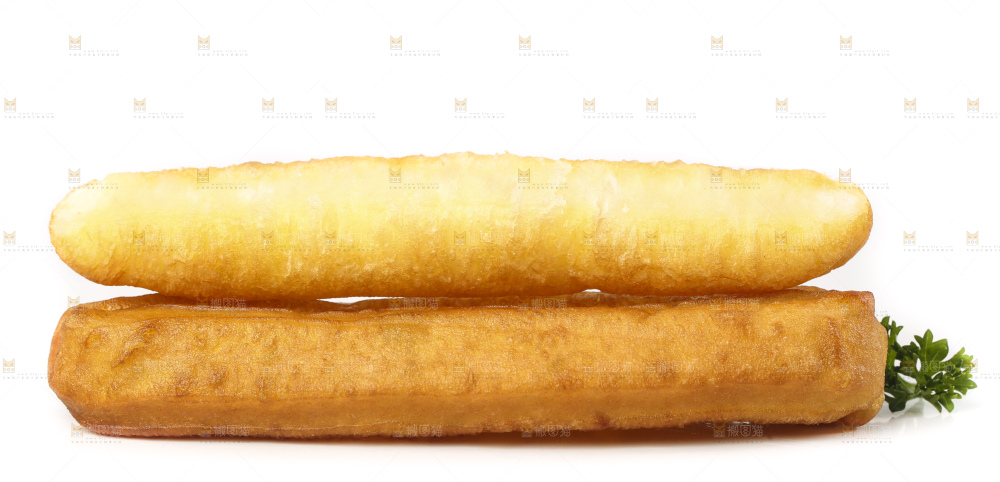 白底上的香酥油条