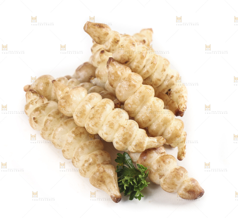 白底上的宝塔菜
